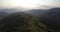 Aerial View Flight over the Mountains. Ukraine. Sunevyr. Flying over the Trees. Forest Valley. Sunset . 4K resolution