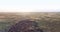 Aerial view of flock of sheep in Ukrainian steppe