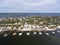 Aerial view of florabama beaches