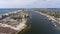 Aerial view of florabama beaches