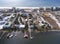 Aerial view of florabama beaches