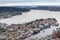 Aerial view, Floyen observation Bergen, Norway