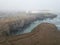 Aerial View of Foggy Coast in Northern California