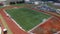 Aerial view of a football soccer field