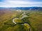 Aerial view of  forest in the far East, Russia