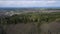 Aerial view of forest fields meadows countryside landscape,