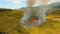 Aerial view Forest fire. Busuanga, Palawan, Philippines.