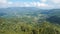 Aerial view of forested Wonosobo border line between dieng. Wonosobo, West Java, Indonesia, July 20, 2023