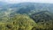 Aerial view of forested Wonosobo border line between dieng. Wonosobo, West Java, Indonesia, July 20, 2023