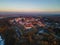 Aerial view of former baroque fortress Josefov, Czech republic