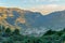 Aerial view of Fornalutx town in Serra Tramuntana mountains, Mallorca, Spain