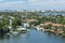Aerial view of Fort Lauderdale\'s skyline, waterfront homes and the Intracoastal Waterways