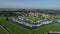 Aerial view of the fortified city of Willemstad, Moerdijk in the Province of Noord-Brabant, Netherlands. Star fortifications were