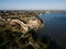 Aerial view on fortress Akkerman which is on the bank of the Dniester estuary, in Odessa region.