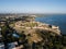 Aerial view on fortress Akkerman which is on the bank of the Dniester estuary, in Odessa region