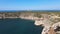 Aerial view of Fortress of Beliche and lighthouse on Cape Saint Vincent,Portugal