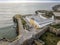 Aerial view of fortress in Peniche, Leiria, Portugal