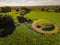 Aerial view. FourKnocks Tomb. co. Meath. Ireland