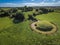 Aerial view. FourKnocks Tomb. co. Meath. Ireland