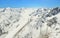 Aerial view of franz josef glacier