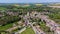 Aerial view of the French castle of Blandy les Tours in Seine et Marne