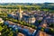 Aerial view of french city Mirepoix