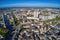 Aerial View of the French City of Rennes, Brittany