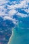 Aerial view of French coastline Strait of Dover