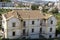 Aerial view of French colonial villa.