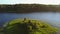 Aerial View of Freshwater Lake on Cape Cod