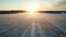 Aerial View Of Frozen Field In Rural Finland - Uhd Image