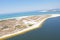 An Aerial View of Ft. Pickens along Pensacola Beach, FL. USA
