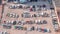 Aerial view full cars at large outdoor parking lots timelapse in Dubai, UAE.