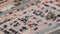 Aerial view full cars at large outdoor parking lots timelapse in Dubai, UAE.