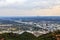 Aerial view of Gaborone CBD spread out over the savannah, Gabor