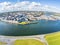 Aerial view Galway Pier and Corrib river