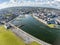 Aerial view Galway Pier and Corrib river