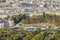 Aerial view of the Gardens of Luxembourg in Paris