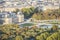 Aerial view of the Gardens of Luxembourg in Paris