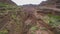 Aerial view Garganta del diablo in Quebrada de las Conchas, Cafayate, Salta, Argentina