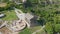 Aerial view Garni pagan in Caucasus. The hellenistic temple in Armenia