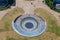 Aerial view of the Gateway Arch entrance in St. Louis, Missouri