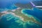 Aerial view of Gaya Island, Borneo, Malaysia