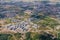 Aerial view of Gdansk suburbs with Armii Krajowej road, Pola