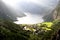 Aerial view of Geirangerfjord on summer