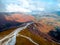 aerial view of gemba mountain carpathian ukraine