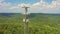 Aerial view of a generic telecommunications tower