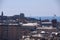 Aerial view of Genoa with some wellknown landmarks