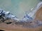 Aerial view of the gentle sea waves from a drone. Dumpton Gap, Broadstairs, England.