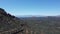 Aerial view of geological formations in Sedona desert town, Arizona, in daylight